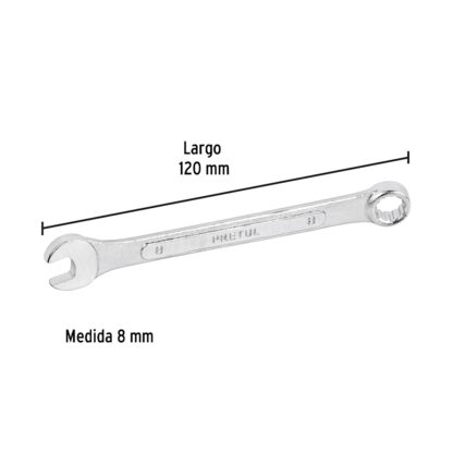 Llave mixta 8 mm x 120 mm PRETUL - Imagen 2