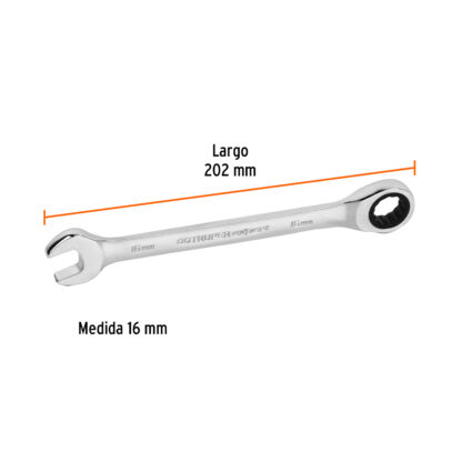 Llave mixta con ratchet 16 mm x 202 mm TRUPER - Imagen 2