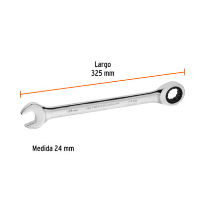 Llave mixta con ratchet 24 mm x 325 mm TRUPER - Imagen 2