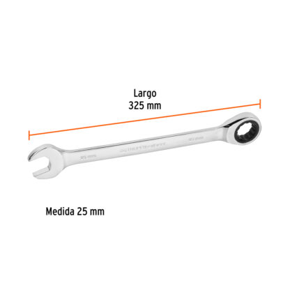 Llave mixta con ratchet 25 mm x 325 mm TRUPER - Imagen 2