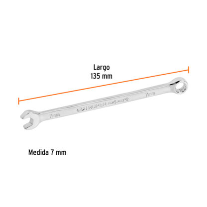 Llave mixta extralarga 7 mm x 135 mm TRUPER - Imagen 2