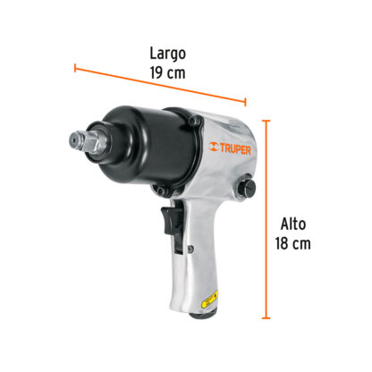 Llave (pistola) de impacto neumática 1/2" industrial TRUPER - Imagen 3