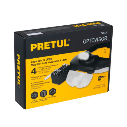 Lupa optovisor de 3 LEDs PRETUL - Imagen 5