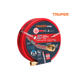 Manguera 5/8" super reforzada 20 m conexiones metálicas TRUPER