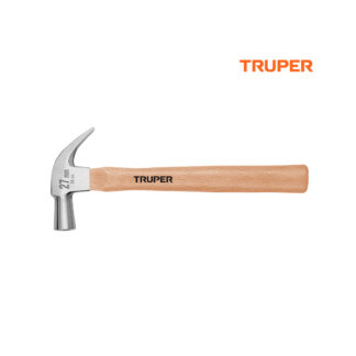 Martillo cabeza cónica 27 mm uña curva, mango madera TRUPER