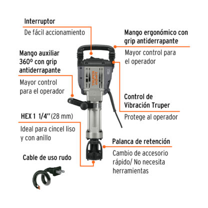 Martillo demoledor HEX 20 kg TRUPER - Imagen 2