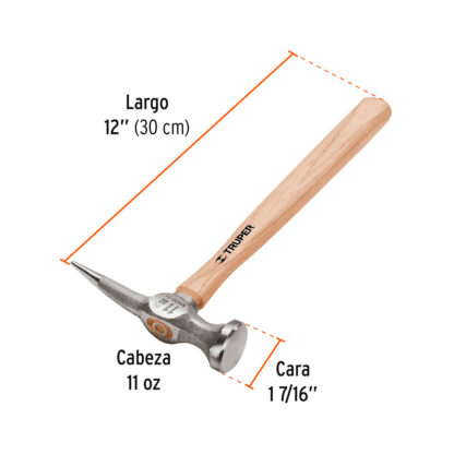 Martillo planchador 11 oz punta larga TRUPER - Imagen 2