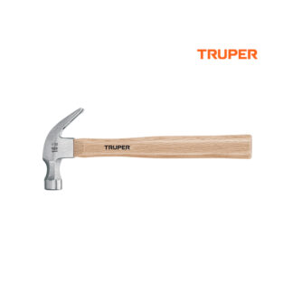 Martillo pulido 16 oz uña curva, mango madera TRUPER