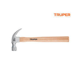 Martillo pulido 20 oz uña curva, mango madera TRUPER