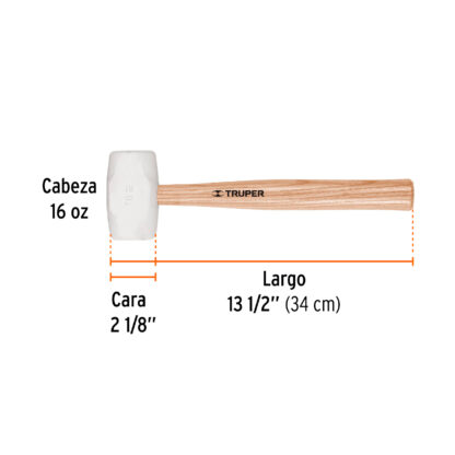 Mazo de goma 16 oz TRUPER - Imagen 3