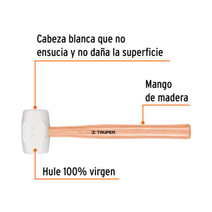 Mazo de goma 24 oz TRUPER - Imagen 2