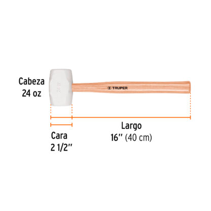 Mazo de goma 24 oz TRUPER - Imagen 3