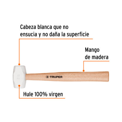 Mazo de goma 8 oz TRUPER - Imagen 2