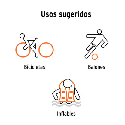 Mini inflador manual para bicicleta 60 psi TRUPER - Imagen 3