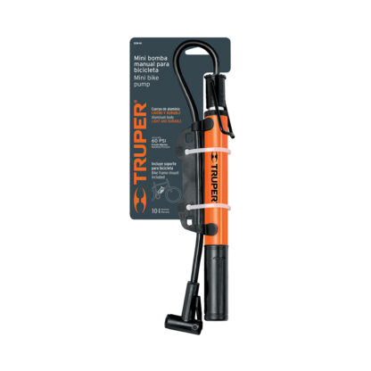 Mini inflador manual para bicicleta 60 psi TRUPER - Imagen 4