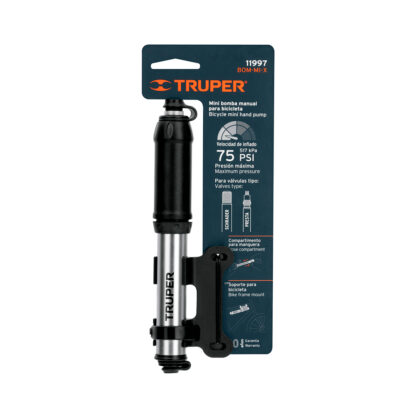 Mini inflador manual para bicicleta 75 psi TRUPER - Imagen 4