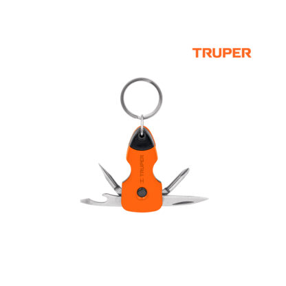 Multiherramienta 6 funciones con LED, tipo llavero TRUPER