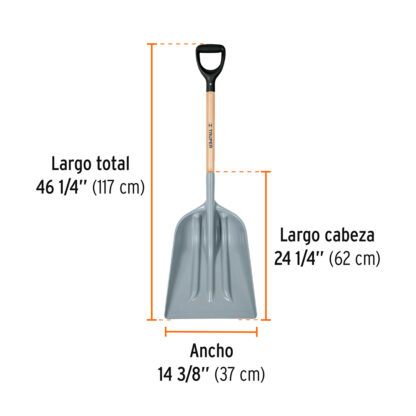 Pala sanitaria cabeza plástica, puño "Y" TRUPER - Imagen 2