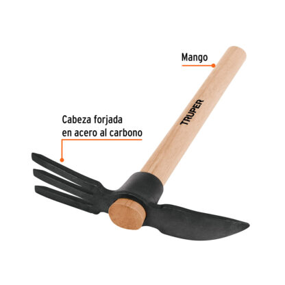 Rastrillo-pico, mango de madera 14" TRUPER - Imagen 2
