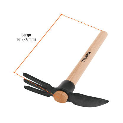 Rastrillo-pico, mango de madera 14" TRUPER - Imagen 3