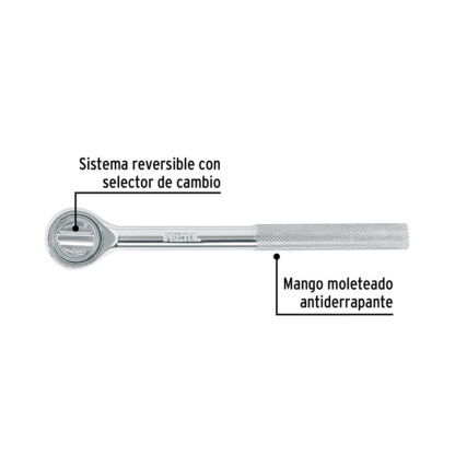 Ratchet cabeza redonda 3/8" PRETUL - Imagen 2