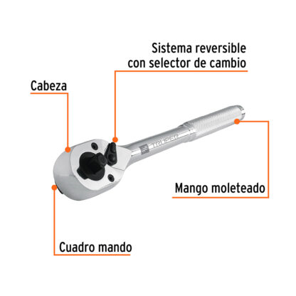 Ratchet doble cuadros 3/8" y 1/2" TRUPER - Imagen 2