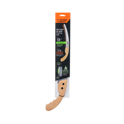 Serrucho de poda hoja curva 13" mango de madera TRUPER - Imagen 3