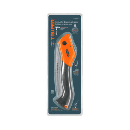 Serrucho de poda hoja recta plegable 7" mango plástico TRUPER - Imagen 3