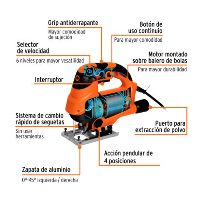 Sierra caladora profesional 750W TRUPER - Imagen 2