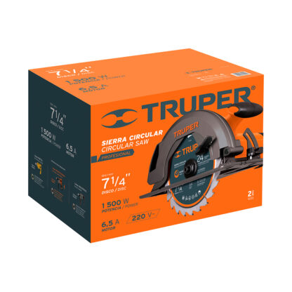 Sierra circular 7 1/4" profesional 1500 W TRUPER - Imagen 4