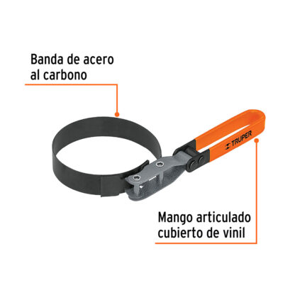 Suncho para filtro de aceite 3 1/4" a 3 3/4" TRUPER - Imagen 2