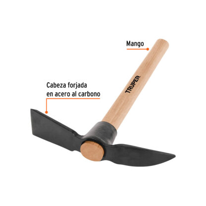 Talacho-pico, mango de madera 14" TRUPER - Imagen 2