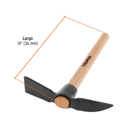 Talacho-pico, mango de madera 14" TRUPER - Imagen 3