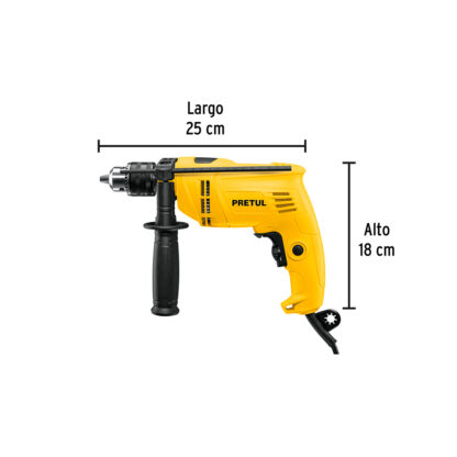 Taladro percutor 1/2", 550 W PRETUL - Imagen 3