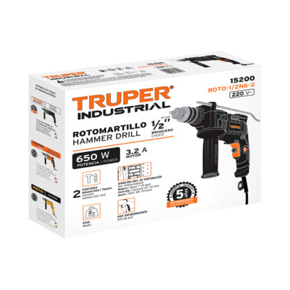 Taladro percutor 1/2" industrial 650 W TRUPER - Imagen 4