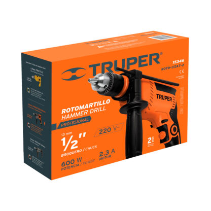 Taladro percutor 1/2″ profesional 600 W TRUPER - Imagen 4