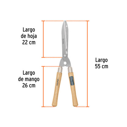 Tijera para poda 55 cm mangos de madera TRUPER - Imagen 3