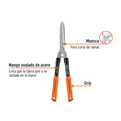 Tijera para poda 56 cm ligera, mangos tubulares TRUPER - Imagen 2