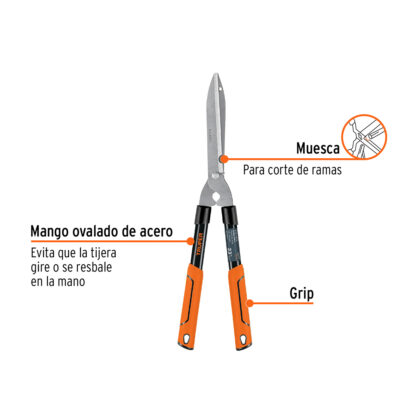 Tijera para poda 58 cm mangos tubulares TRUPER - Imagen 2
