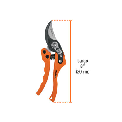 Tijera para poda 8" de nylon con cuchillas acero TRUPER - Imagen 2