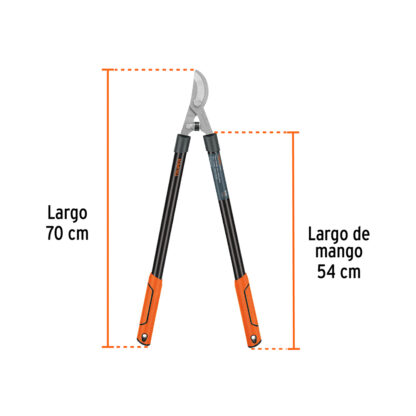 Tijera para ramas 70 cm mangos tubulares TRUPER - Imagen 3