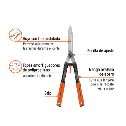 Tijera poda tipo americano 60 cm filo ondulado TRUPER - Imagen 2