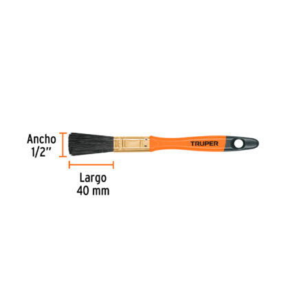 Brocha profesional de 1/2" con mango de plástico TRUPER - Imagen 2