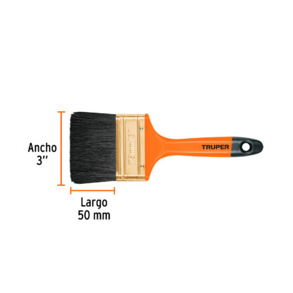 Brocha profesional de 3" con mango de plástico TRUPER - Imagen 2