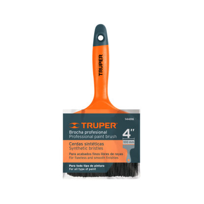 Brocha profesional de 4" con mango de plástico TRUPER - Imagen 3