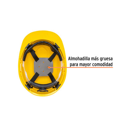 Casco de seguridad ajuste de ratchet amarillo TRUPER - Imagen 3