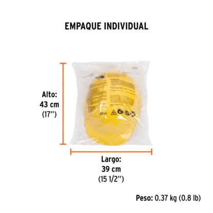 Casco de seguridad ajuste de ratchet amarillo TRUPER - Imagen 2