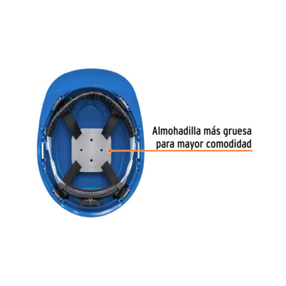 Casco de seguridad ajuste de ratchet azul TRUPER - Imagen 2