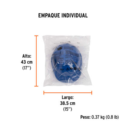 Casco de seguridad ajuste de ratchet azul TRUPER - Imagen 3