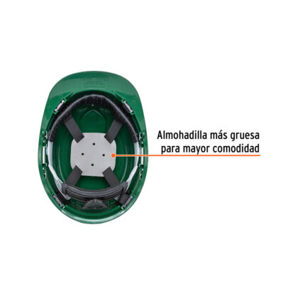 Casco de seguridad ajuste de ratchet verde TRUPER - Imagen 2